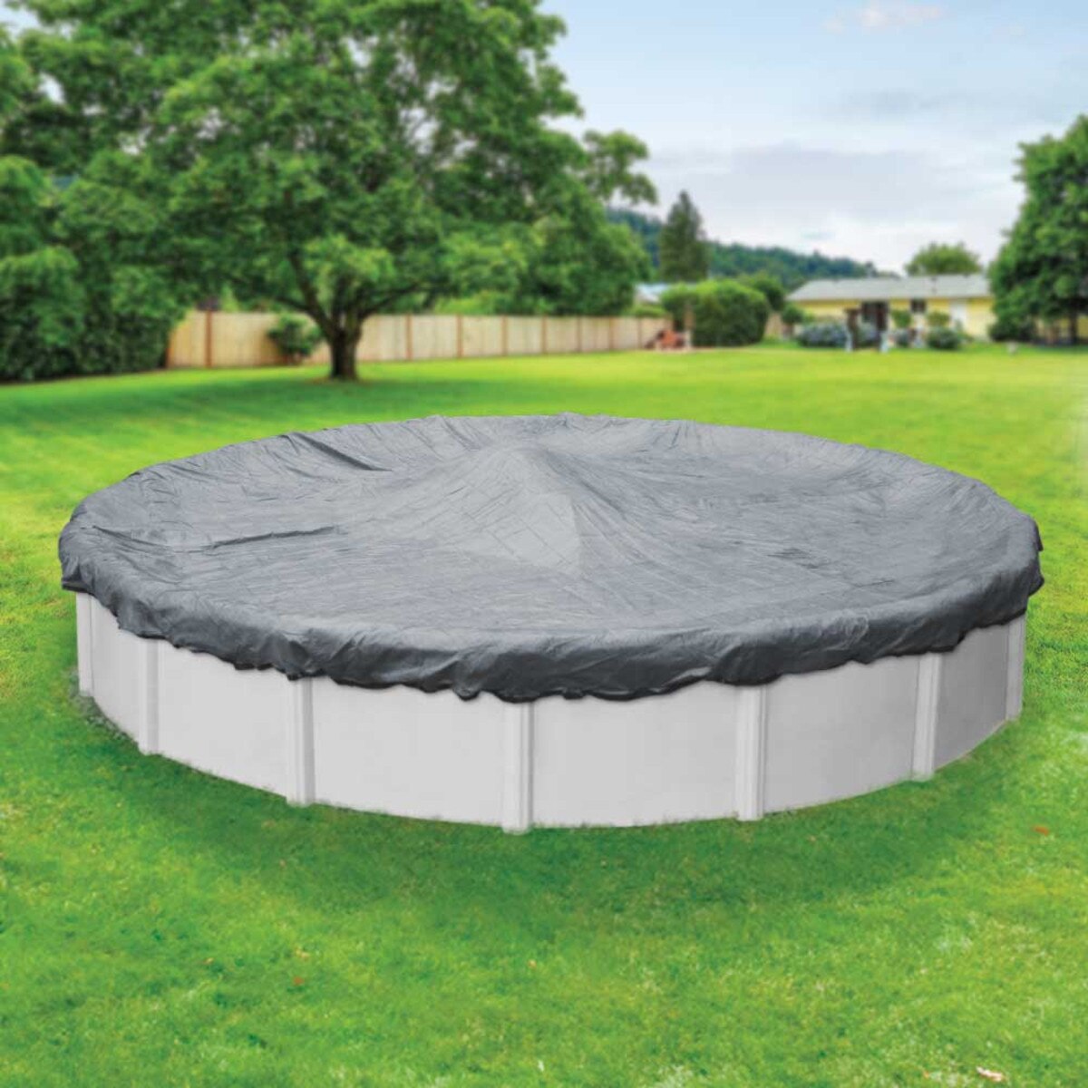 Robelle Mesh 28' Round Winter Pool Cover - Gray/Black ...