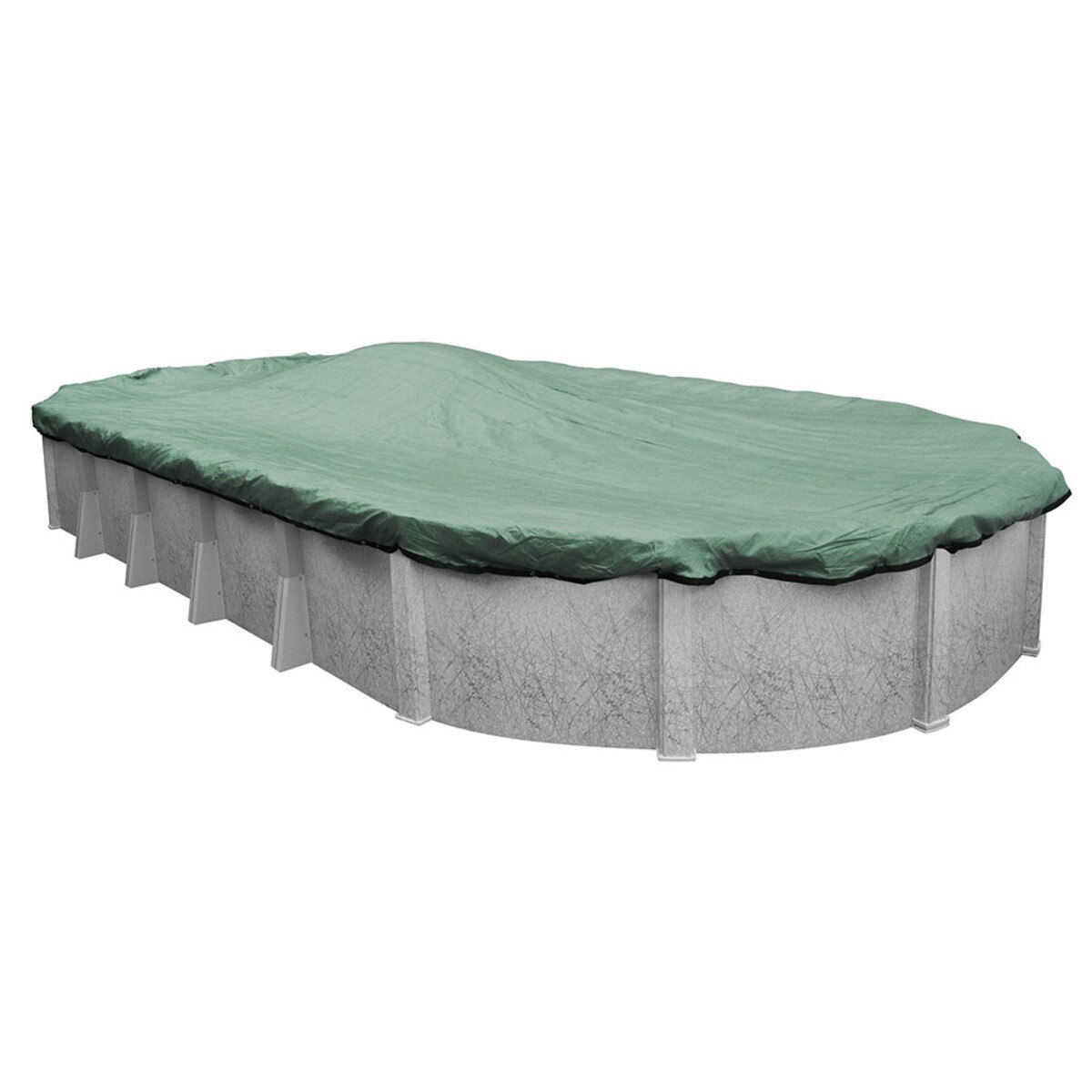 Robelle Premium Mesh XL 12' x 18' Oval Winter Pool Cover Green/Black Above Ground Pool