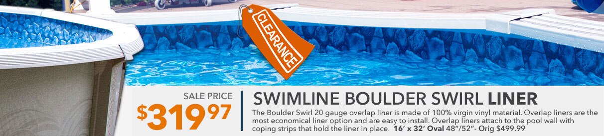 swimline round boulder swirl beaded pool liner