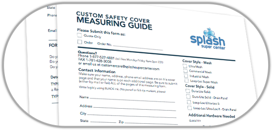 Safety Pool Cover Measuring Guide