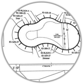 templates of fiberglass pools for custom safety covers