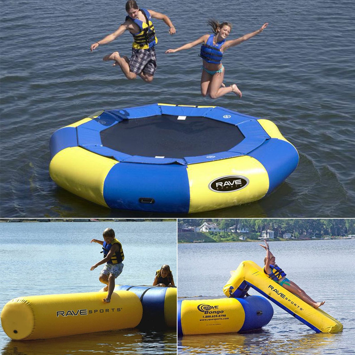 Rave Aqua Jump Eclipse 120 With Slide & Log Splash Super Center