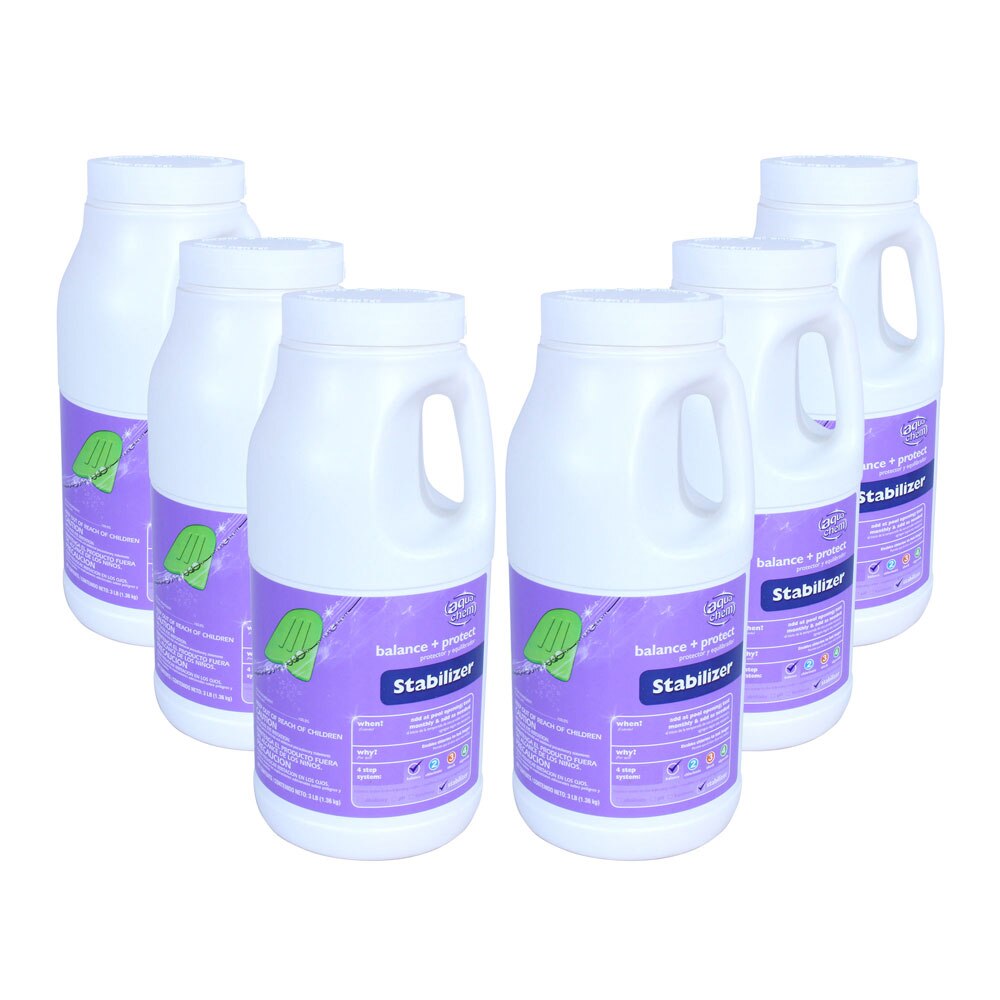 Aqua Chem Swimming Pool Chlorine Stabilizer Chemical 6 x 3 Lbs