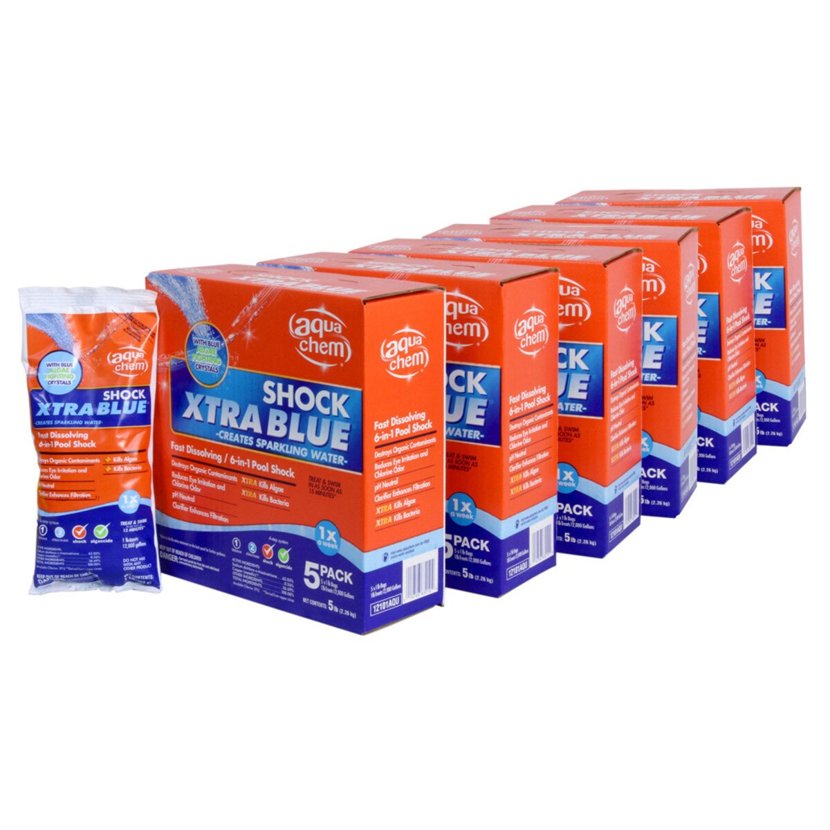 Xtra Blue Shock 30 x 1 Lb Bags Pool Shock Splash Super Center