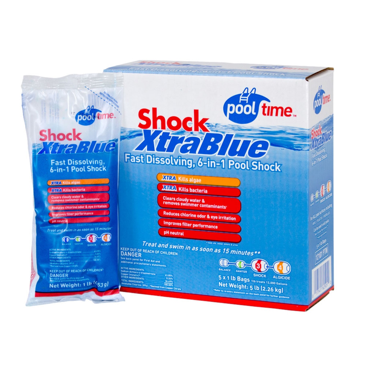 Shock Xtra Blue 5 x 1 Lb Bags Pool Shock Splash Super Center