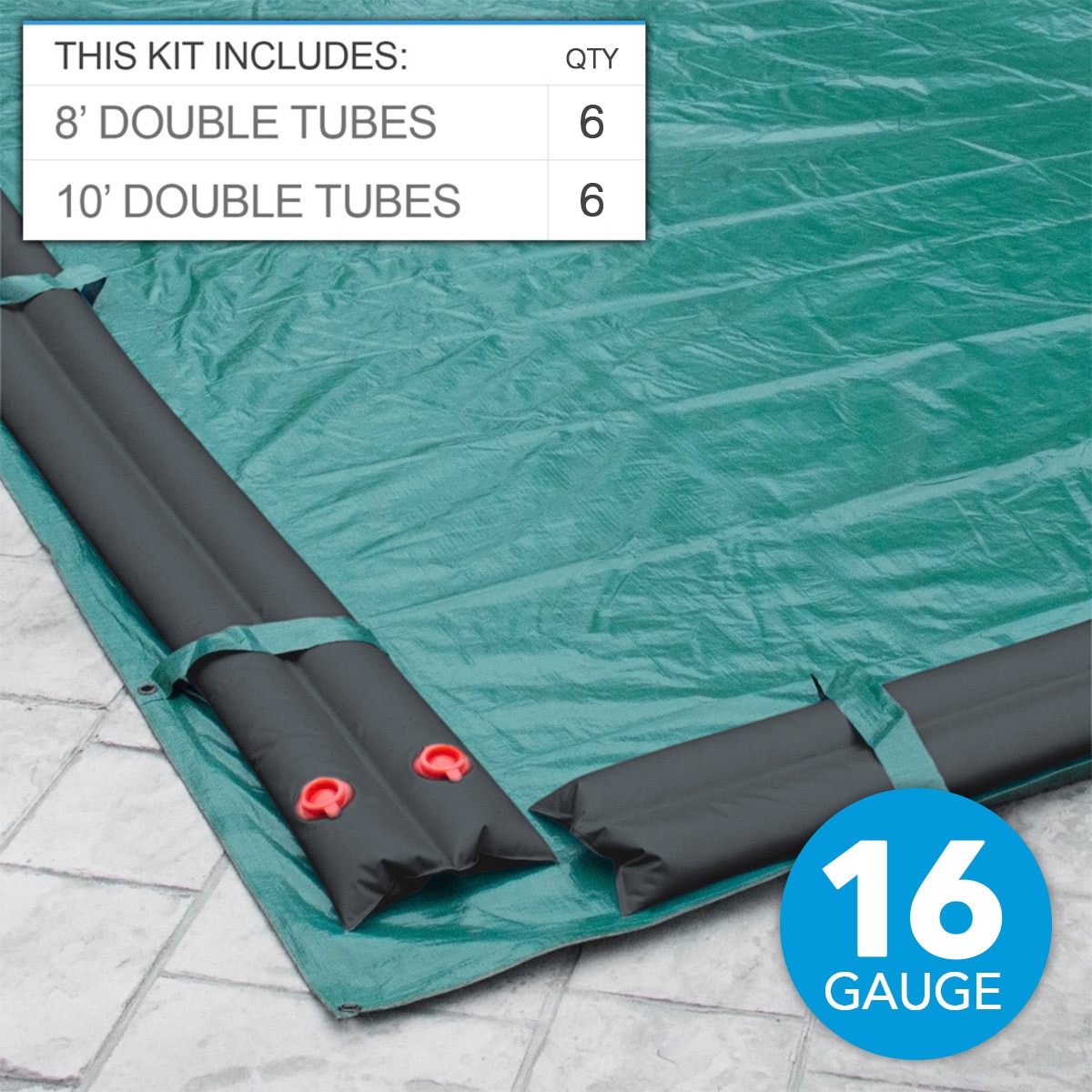 Robelle 16 Gauge Water Tube Kit for 16' x 32' Pool - Black