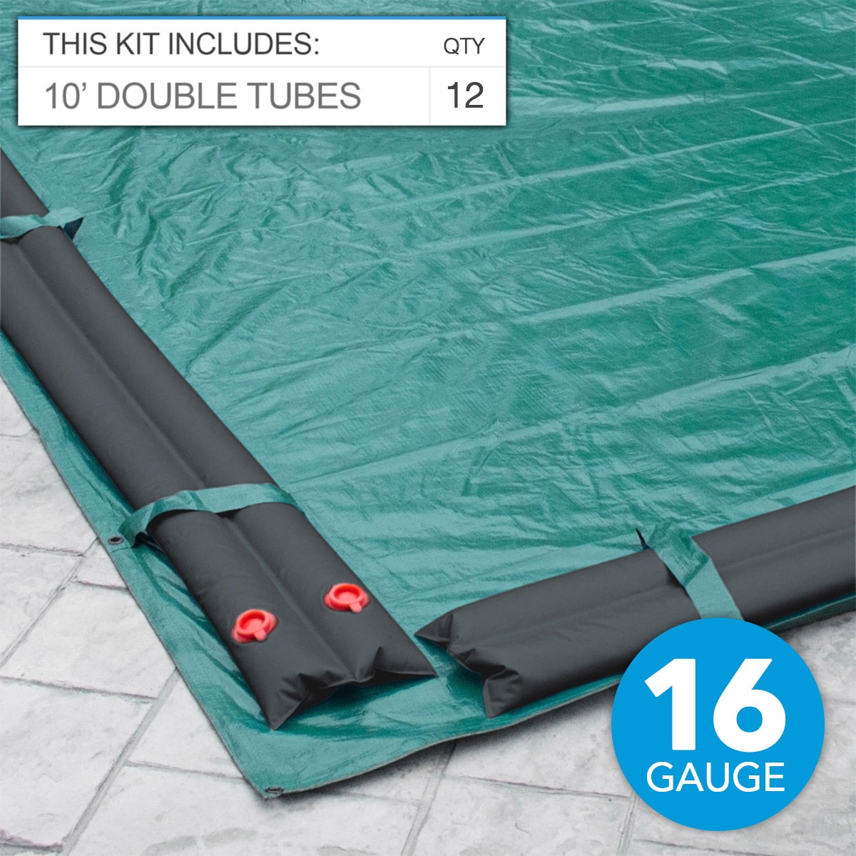 Robelle 16 Gauge Water Tube Kit for 16' x 36' Pool - Black