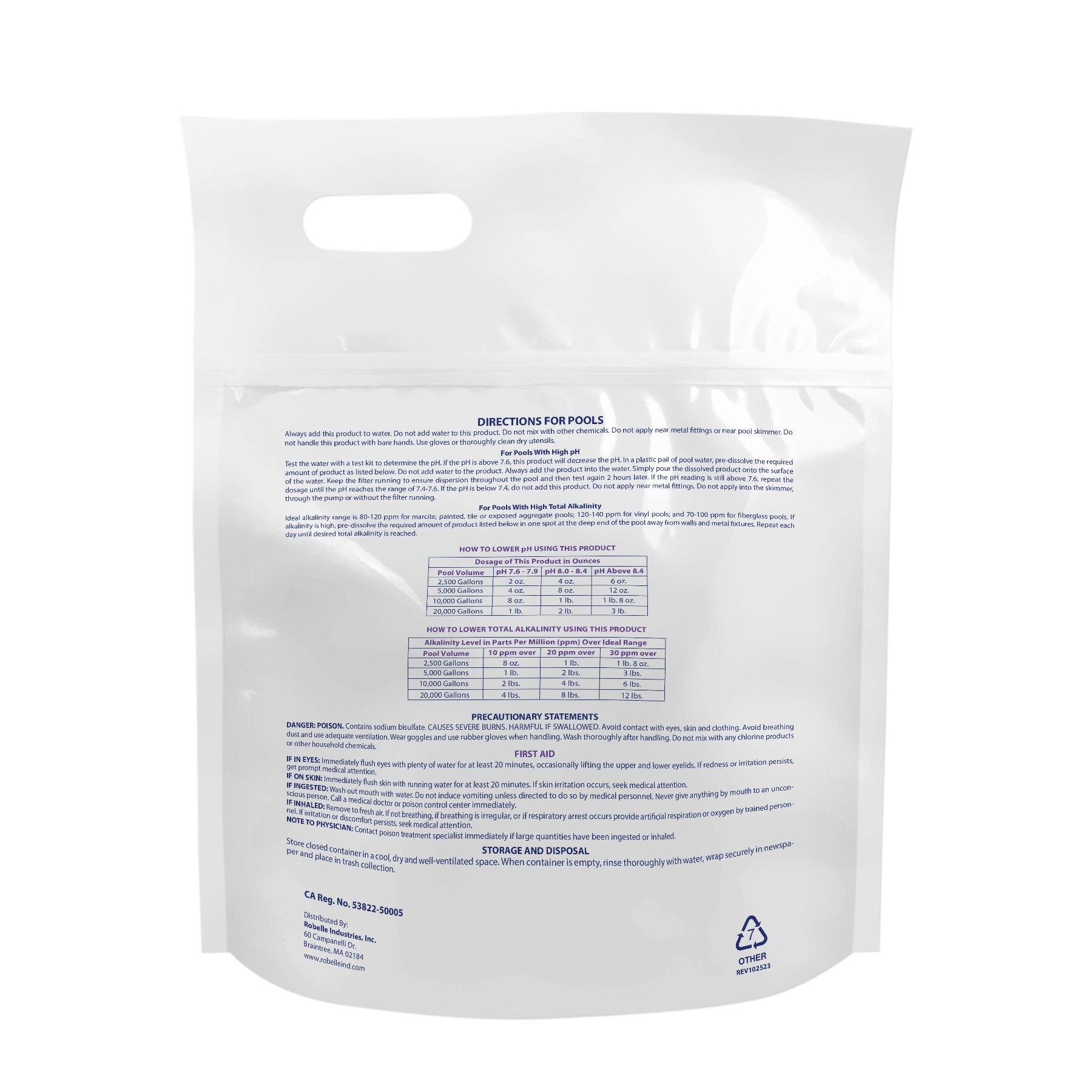 Robelle pH Lower - 12 Lbs