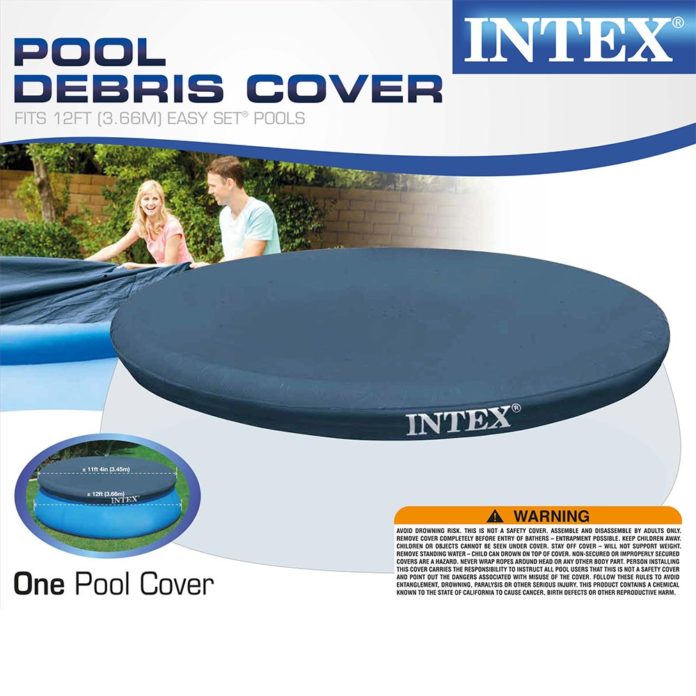Intex Above Ground Swimming Pool Cover For 12' Easy Set Pool