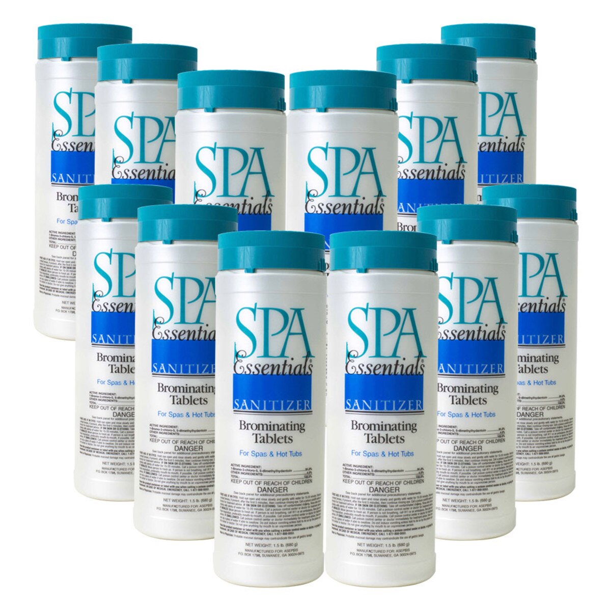 Spa Essentials Bromine Tabs 12 x 1.5 Lbs Spa Bromine Splash Super