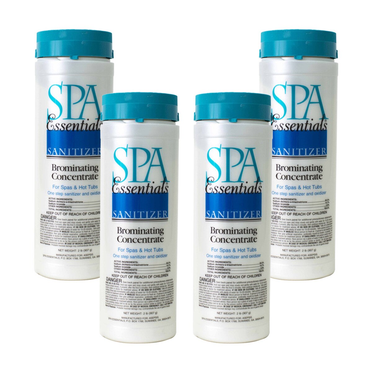 Spa Essentials Bromine Concentrate 4 x 2 Lbs Spa Bromine Splash