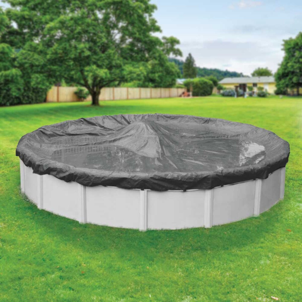 30' Round Premium Charcoal Pool Cover Splash Super Center