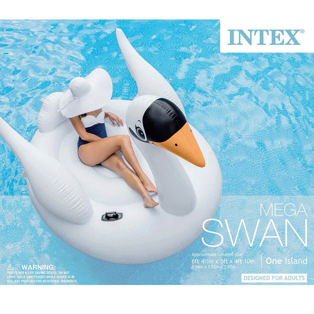 Intex 76 5 Mega  Swan Floating Island Swimming Pool 