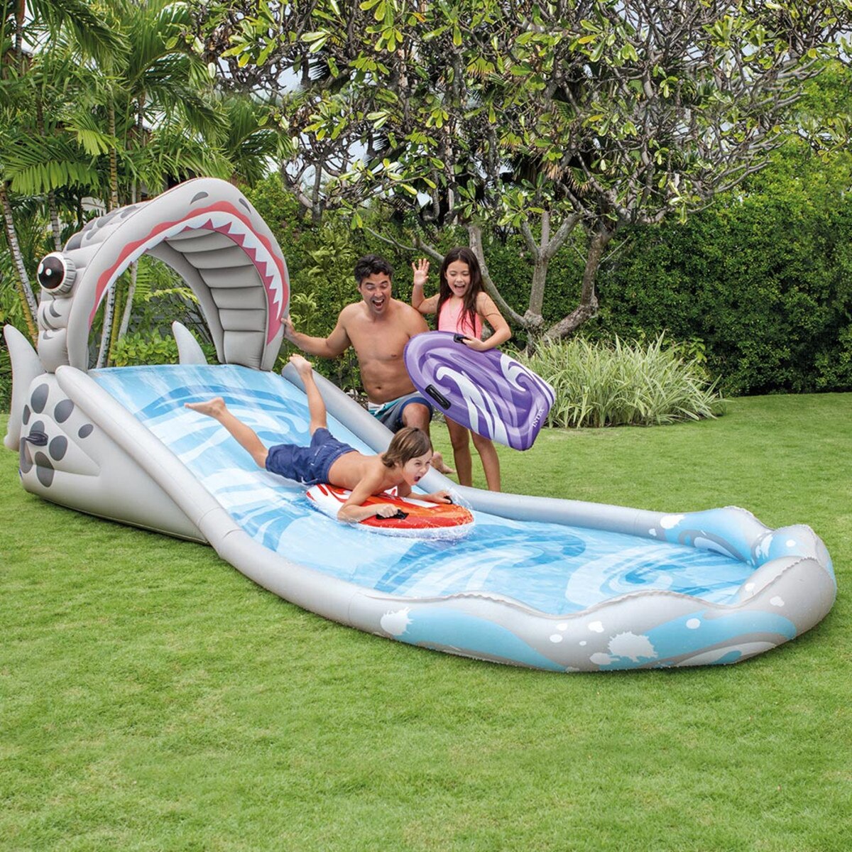 intex surf n slide shark
