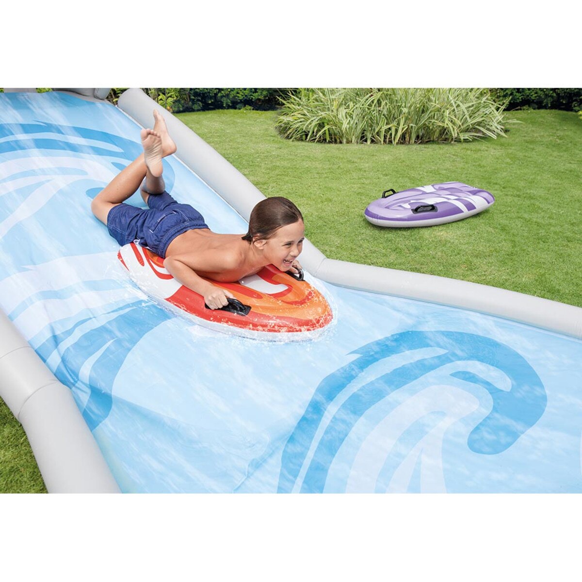 intex pool island with slide
