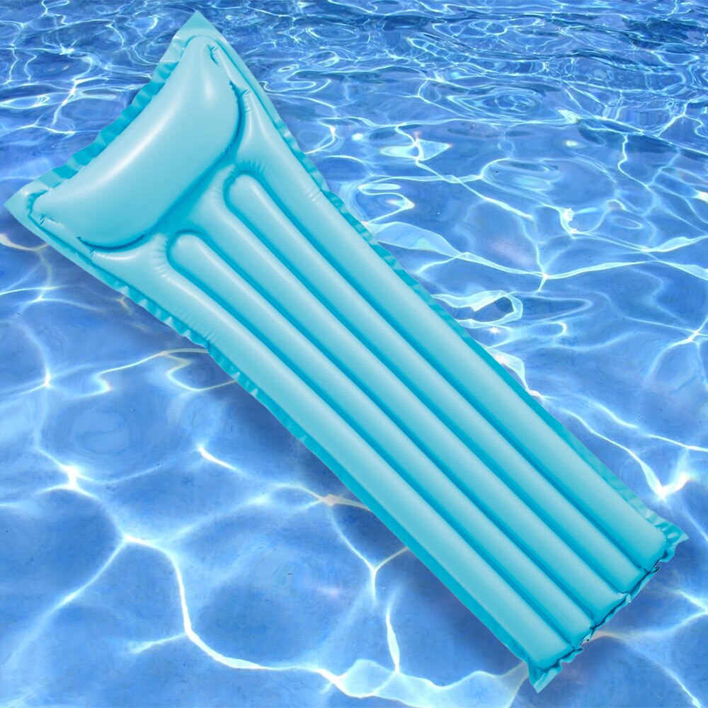 Intex 72" x 27" Economat Swimming Pool Inflatable Mattress Float Blue