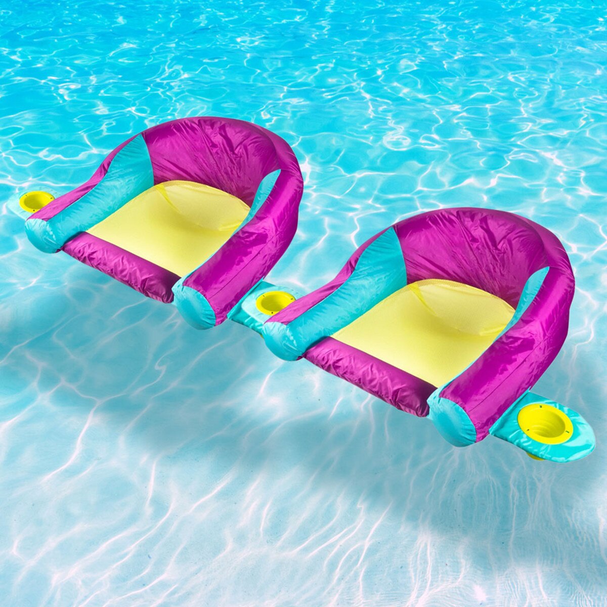 Swimways Aqualinx 2 Pack Purple/Aqua Floats & Lounges Pool Supplies
