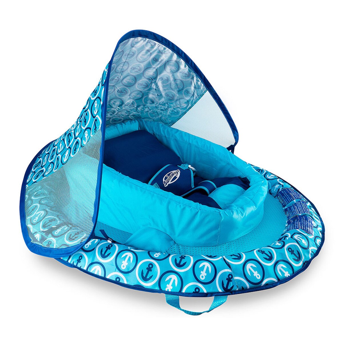 Swimways Infant Baby Spring Float Canopy Blue Kids Floats & Pools Pool Supplies