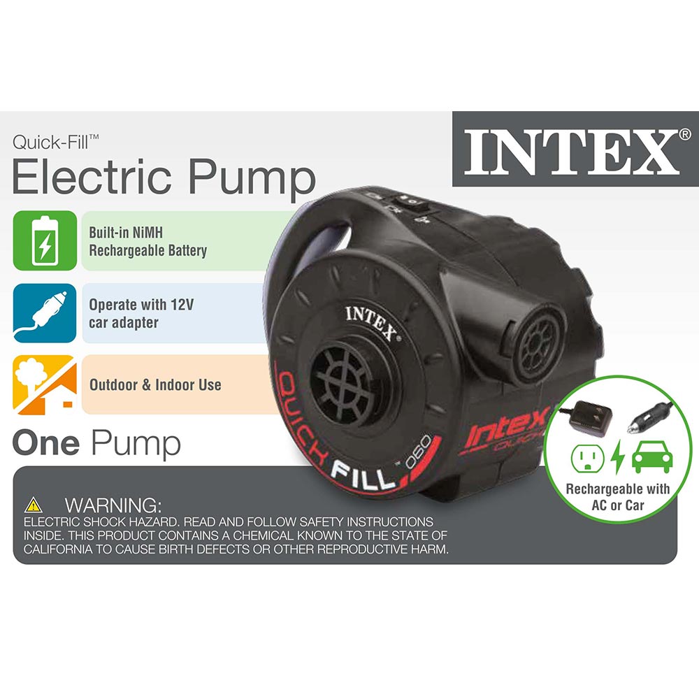 intex quick fill air pump instructions