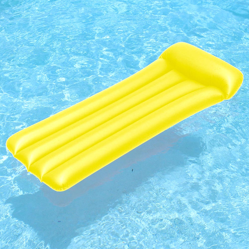 Poolmaster Swimming Pool 75"L x 33"W Neon Frost Mattress Float Yellow