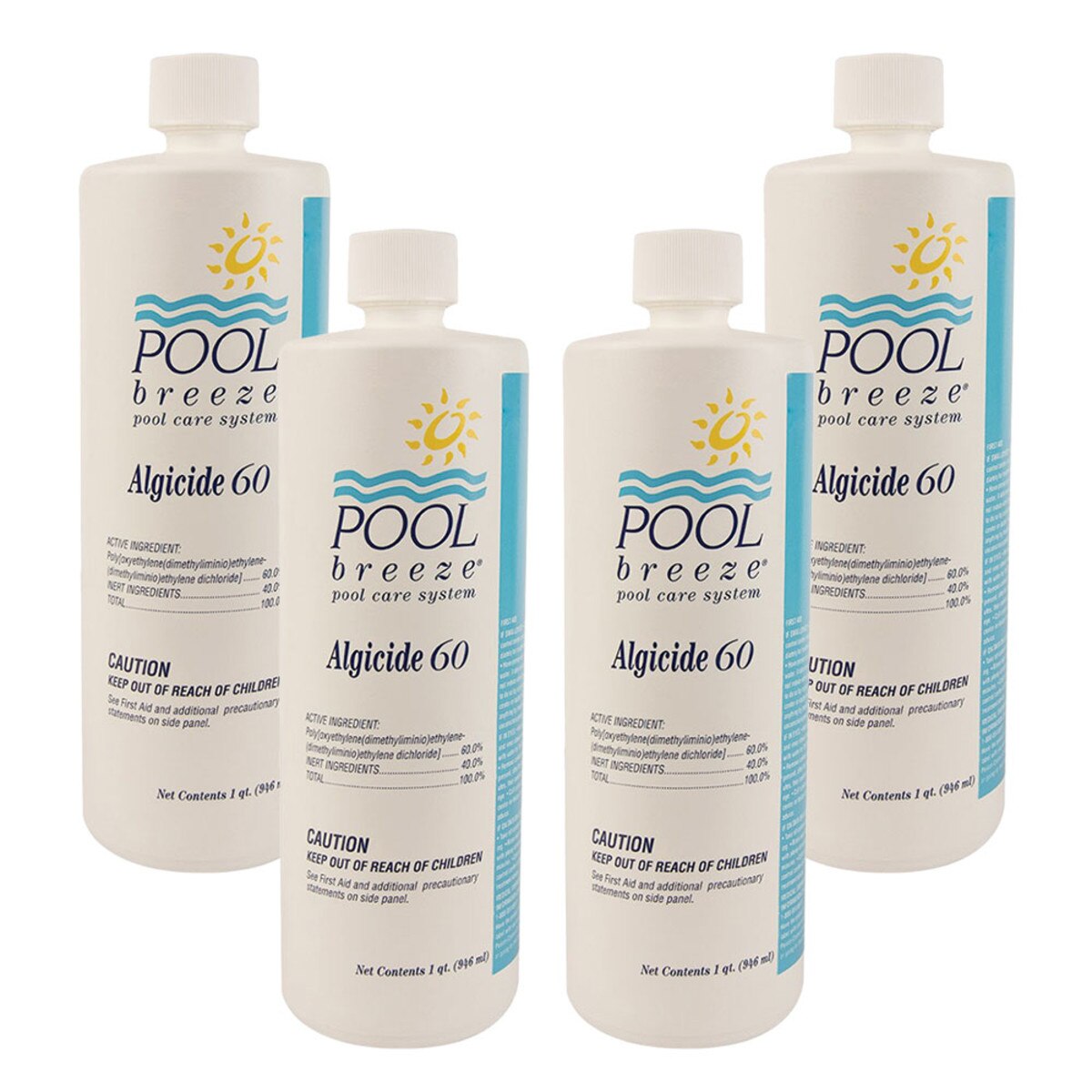 Algaecide 60 4 x 1 Quart Pool Algae Control Splash Super Center