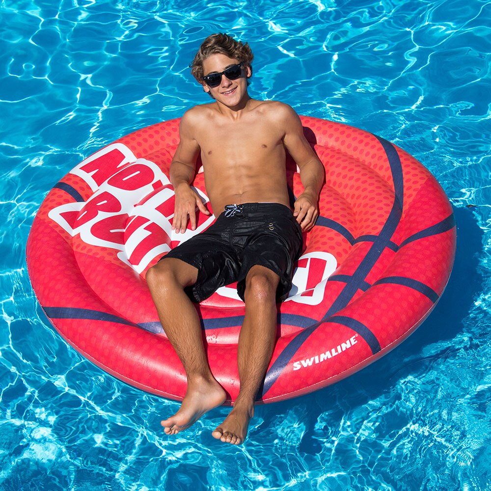 Swimline 60" Swimming Pool Basketball Island Inflatable Float 2 Pack