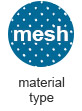 Material Type: Either a mesh material or solid material textile