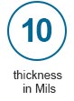 Thickness in Mils: A measurement of 1/1000th of an inch to determine textile thickness