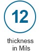 Thickness in Mils: A 